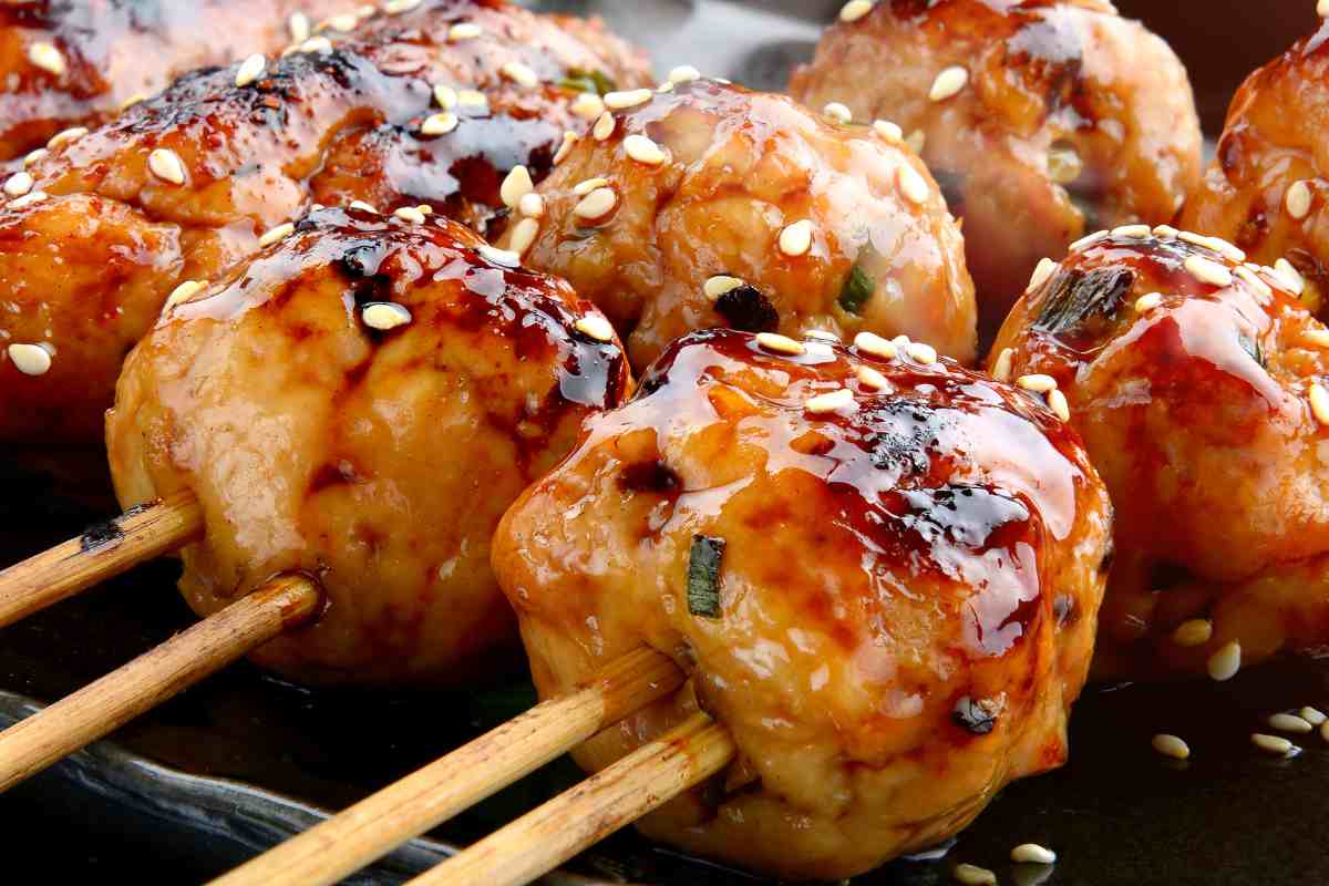 Polpette di gamberi in agrodolce visti da vicino