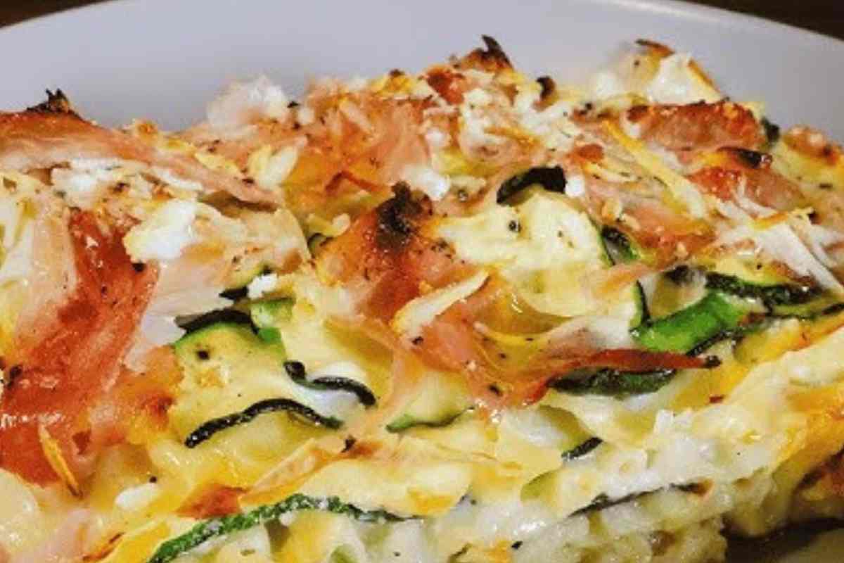 Una lasagna estiva vista da vicino