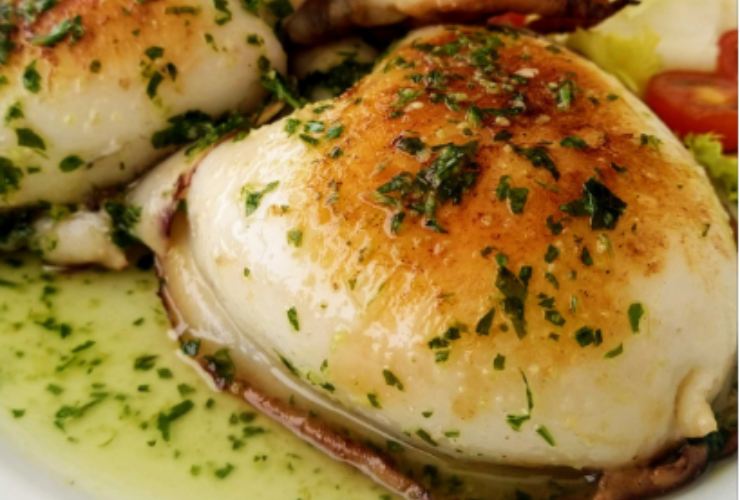 Seppia arrostita con prezzemolo