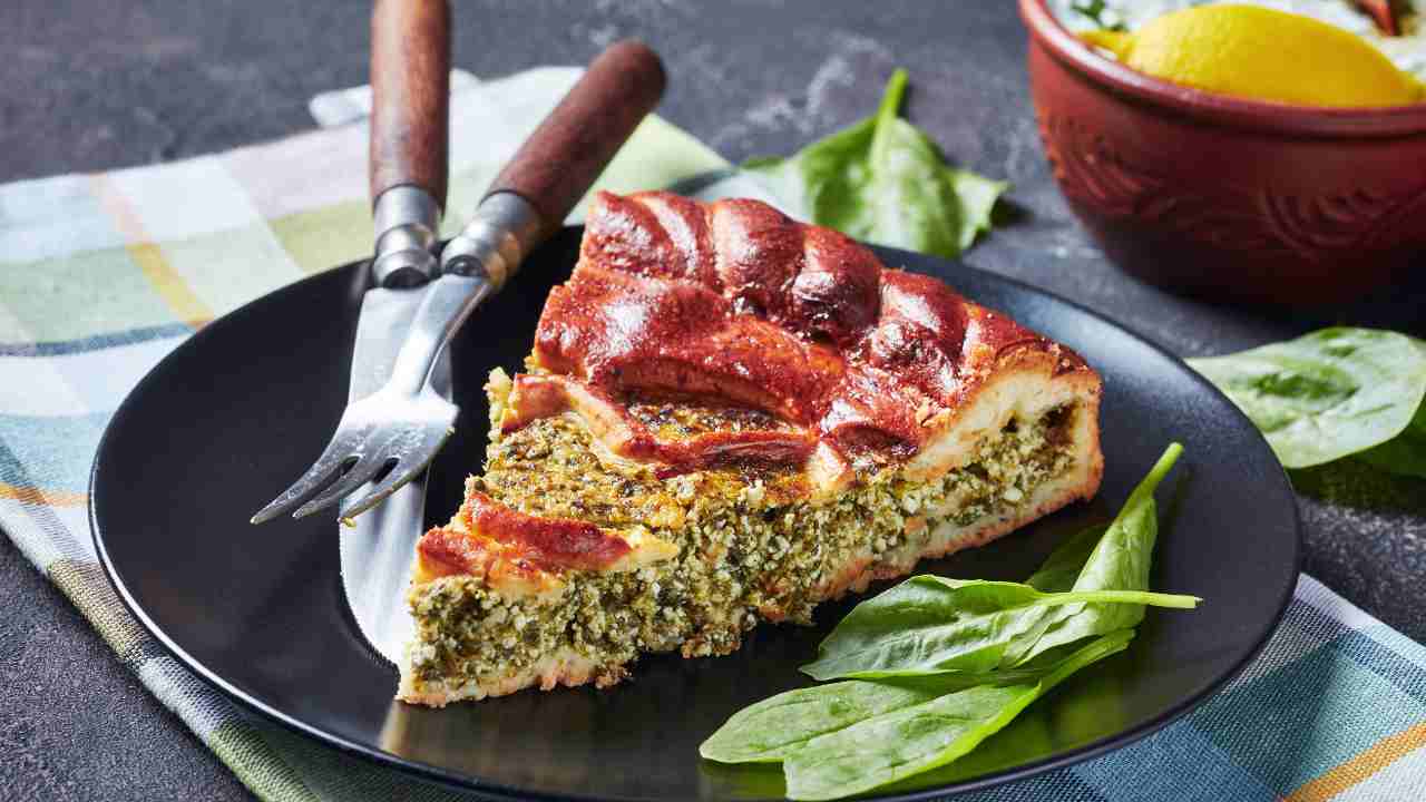 Torta salata con i piselli