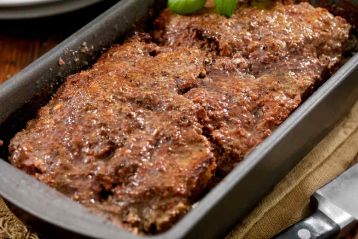 Polpettone di carne rettangolare
