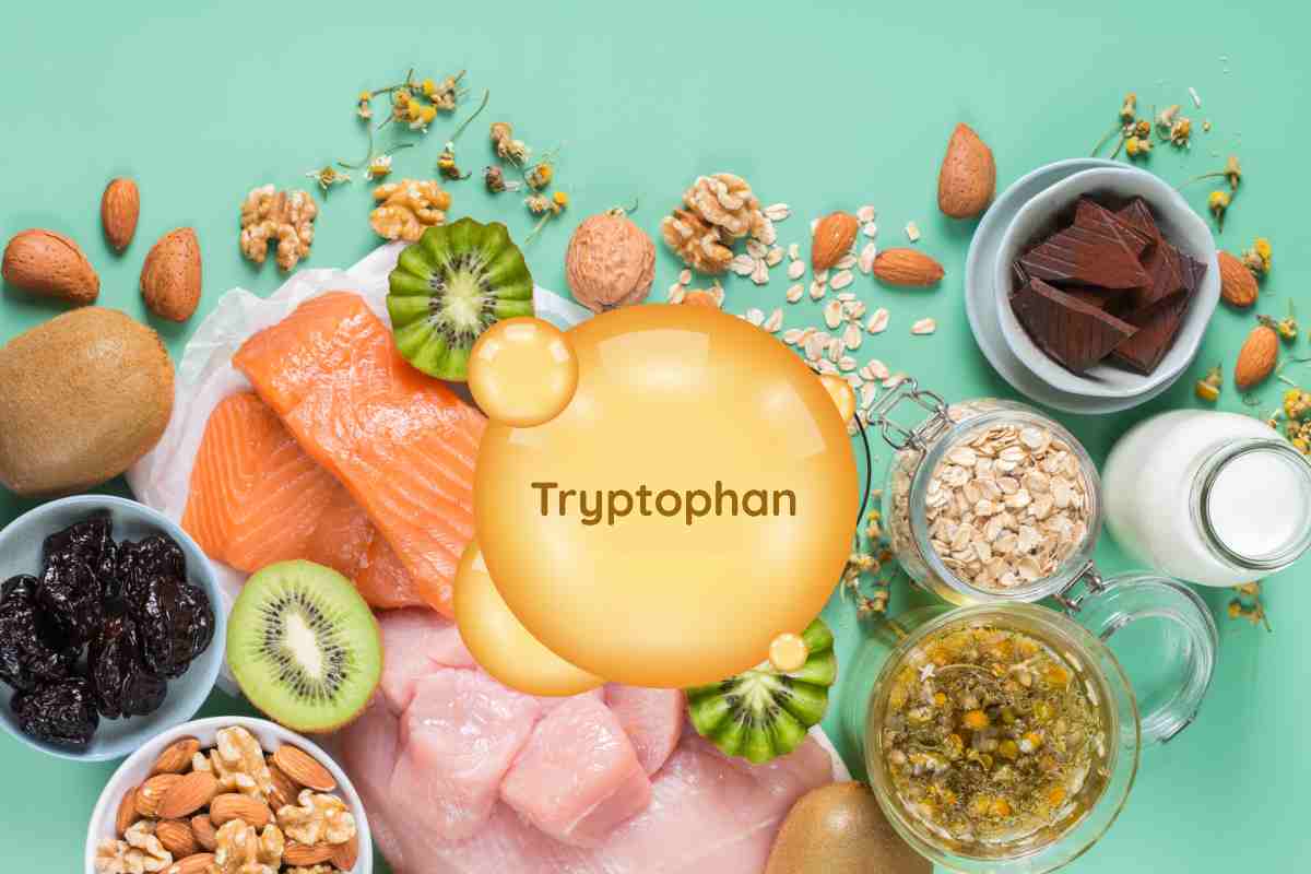 Svariati alimenti che contengono triptofano