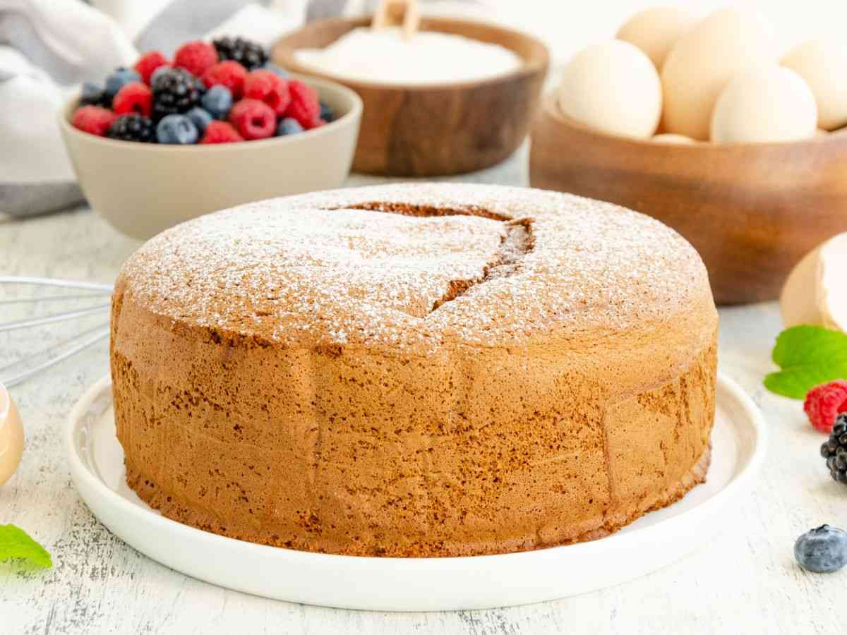 torta soffice con zucchero al velo