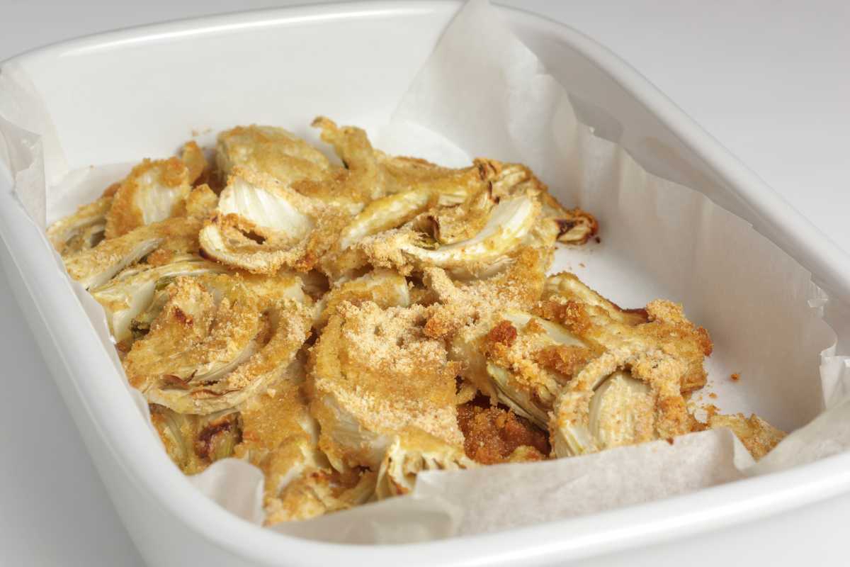 teglia di finocchi gratinati