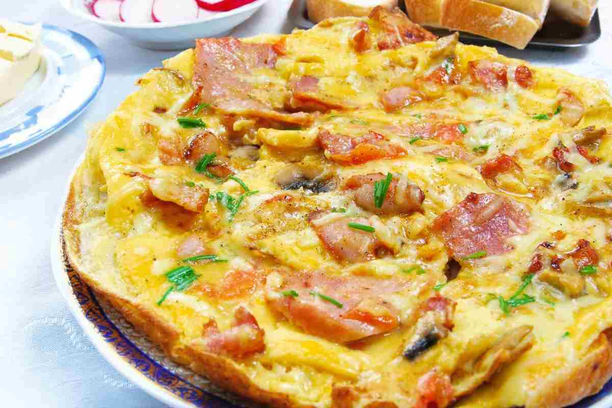 frittata con prosciutto