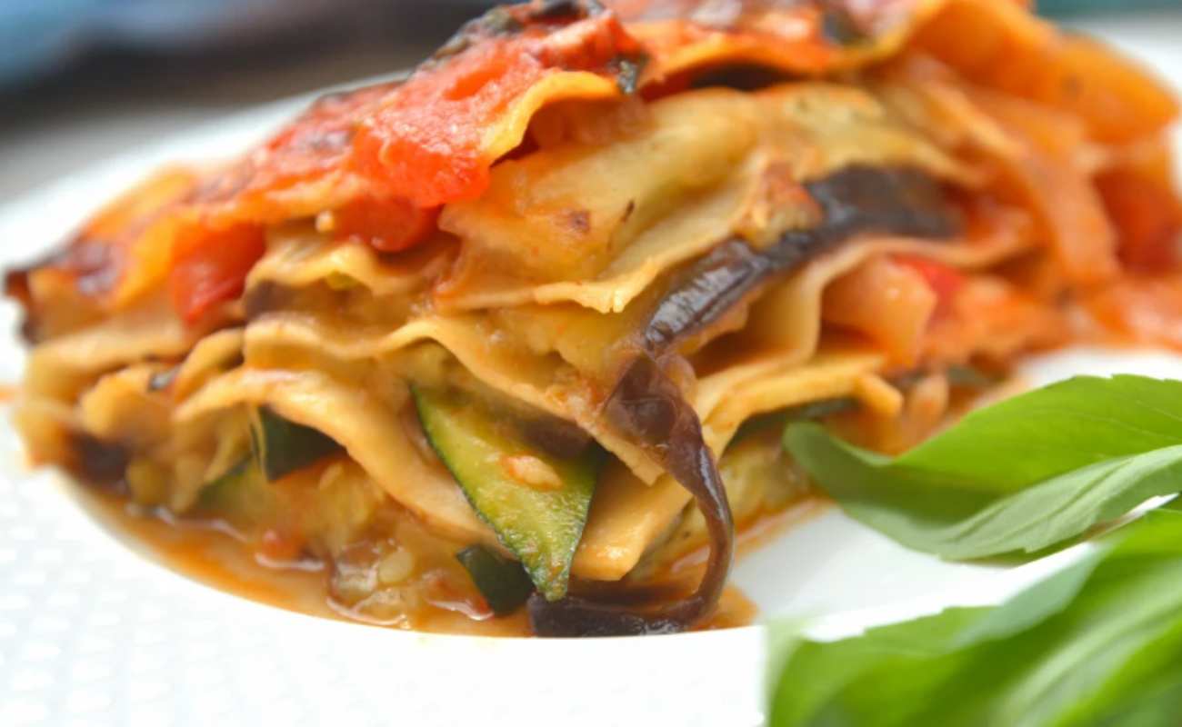 fetta di lasagna con melanzane