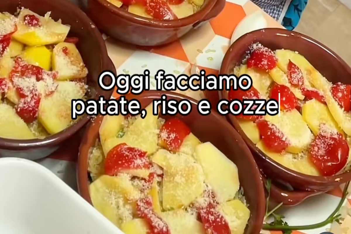 teglie con riso patate e cozze