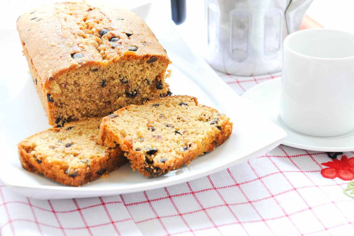 plumcake con gocce di cioccolato