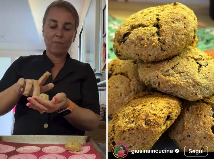 Giusina prepara i biscotti