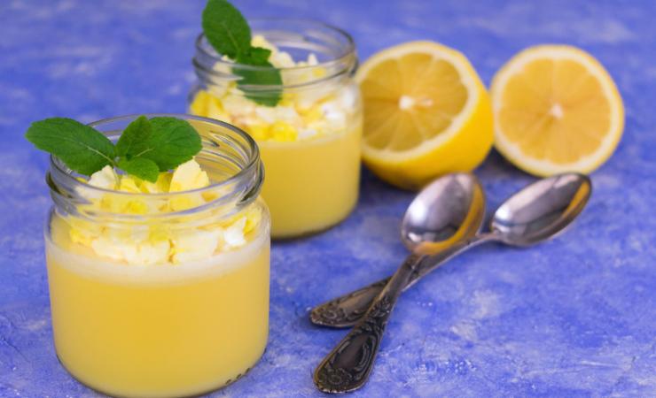 coppette di budino al limone