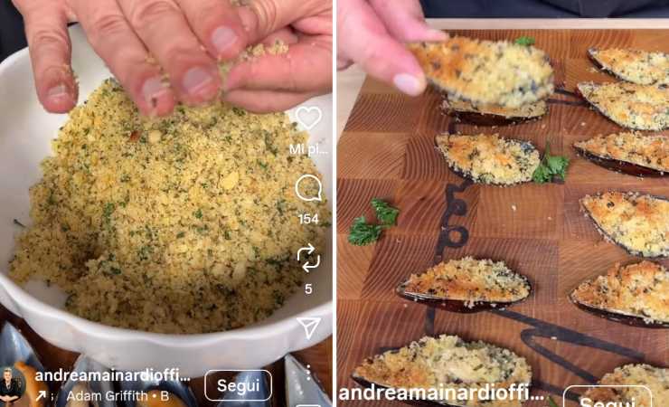 farcire cozze gratinate 