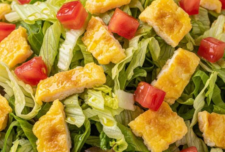 insalata di pomodori lattuga e frittata