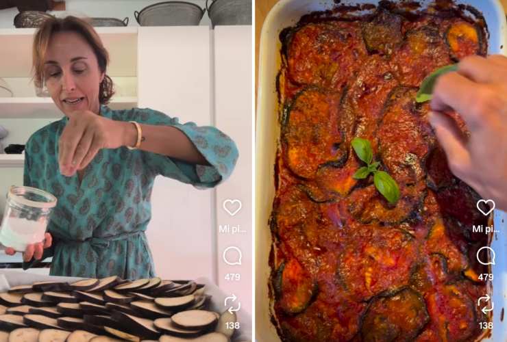 Benedetta Parodi fa le melanzane al forno