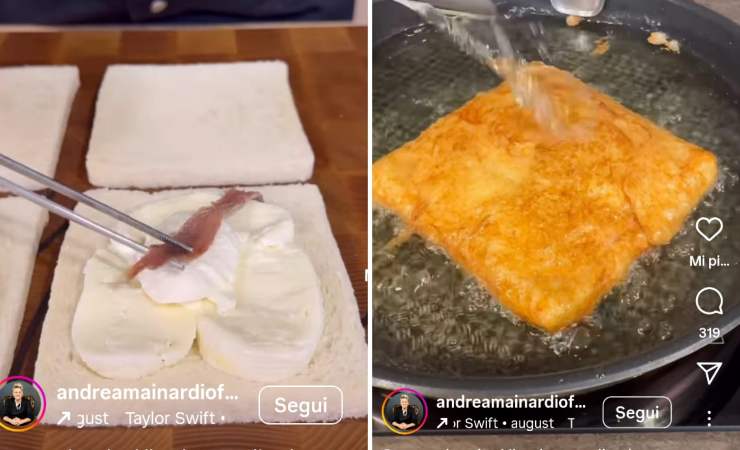 preparare mozzarella in carrozza con acciuga