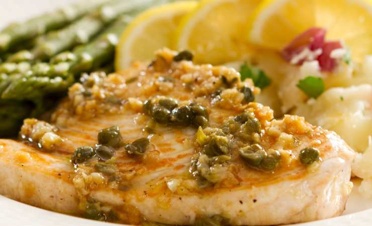pesce spada limone e capperi