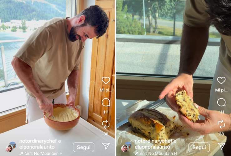 Roberto Valbuzzi prepara un plumcake