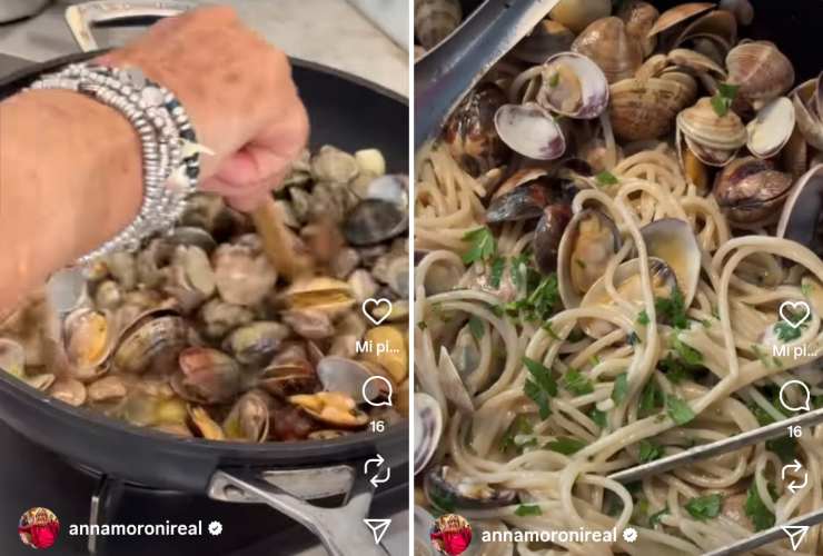 Anna moroni prepara spaghetti con vongole