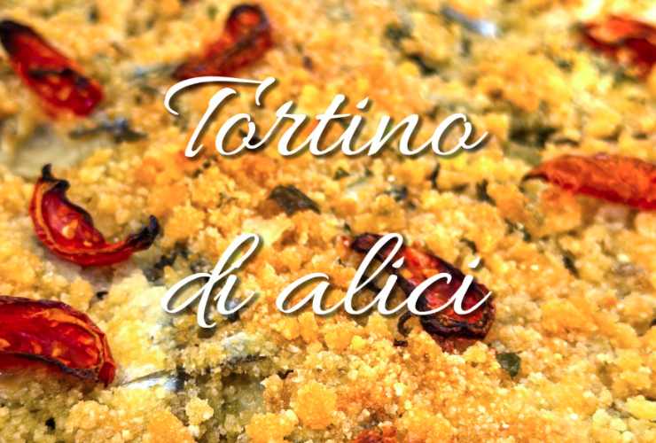 tortini di alici con pangrattato e pomodorini