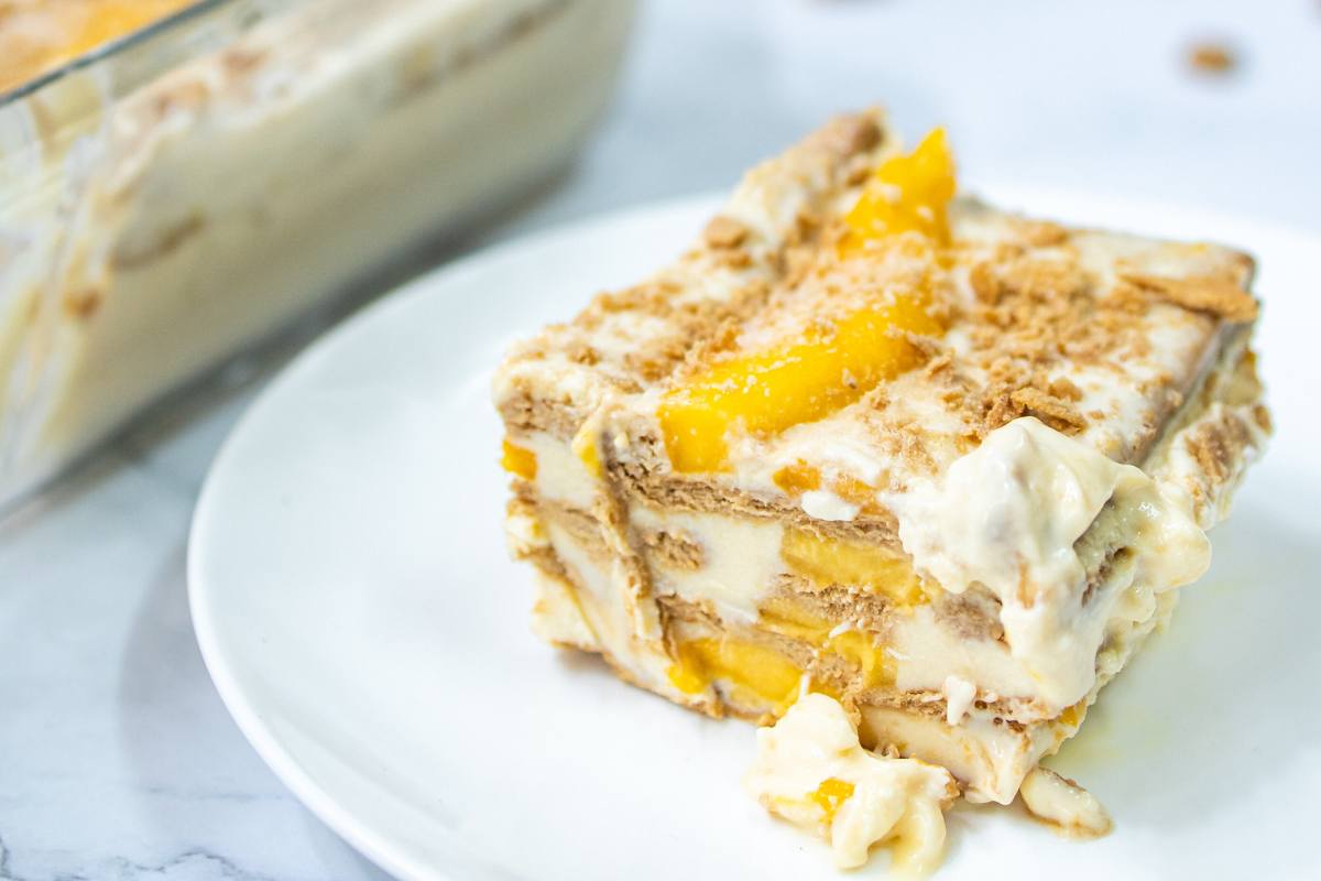 fetta di tiramisù cocco e mango