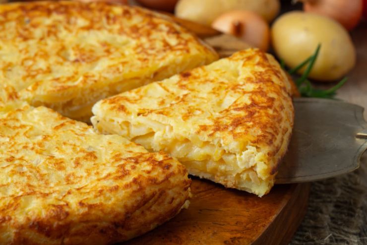 Fetta di frittata di patate
