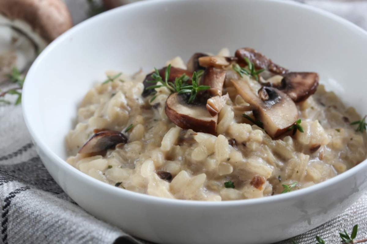 Risotto ai funghi con prezzemolo