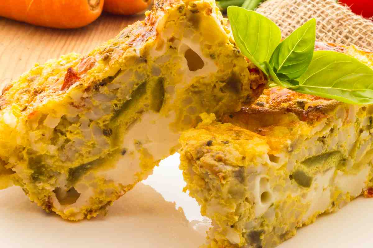 due fette di torta salata di zucchine senza sfoglia