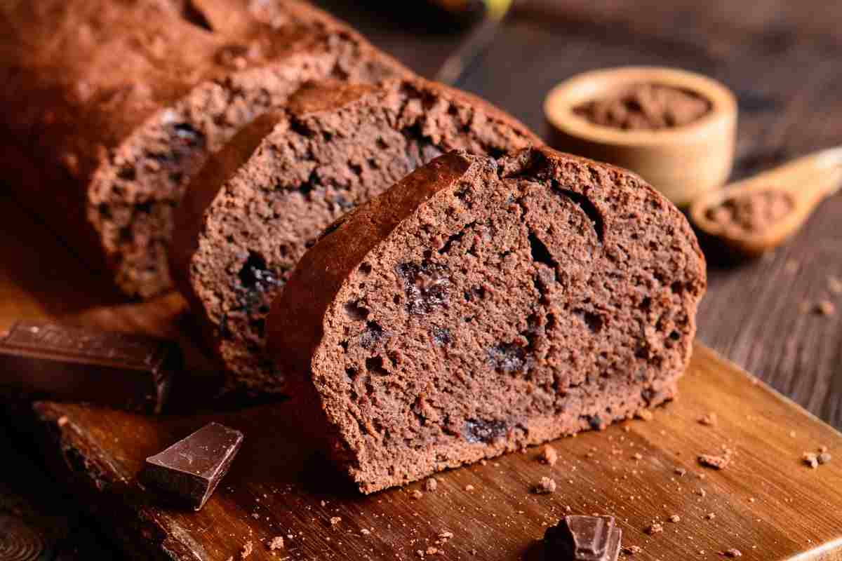 plumcake al cioccolato a fette