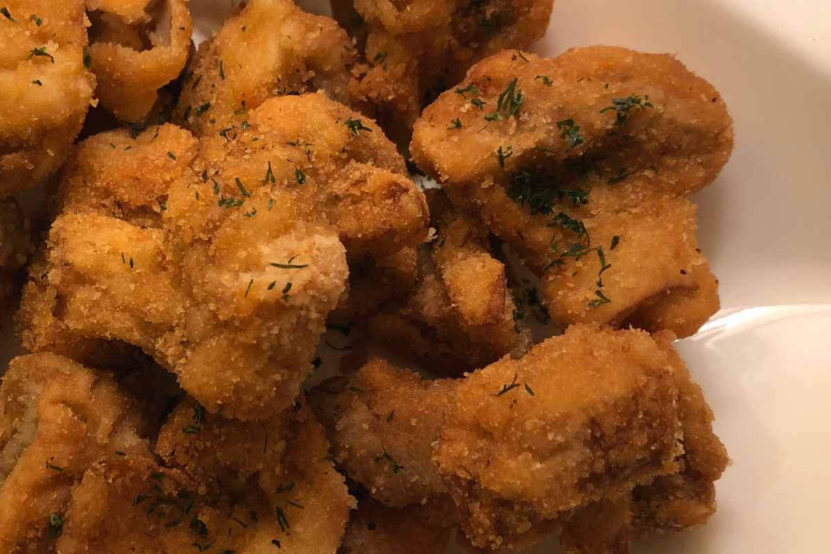 funghi impanati e fritti