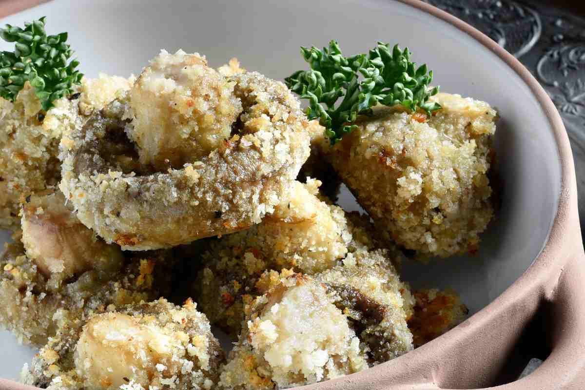 funghi con pangrattato