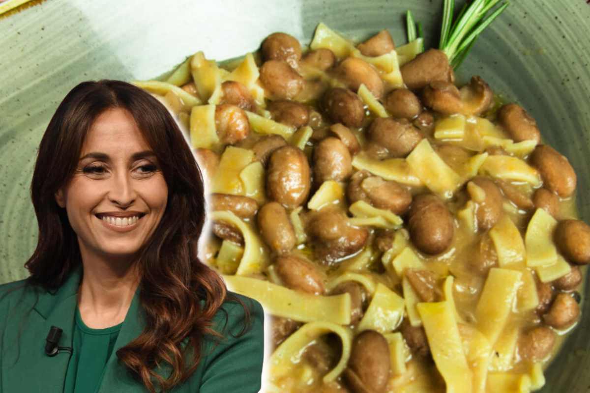 piatto di pasta e fagioli e Benedetta Parodi