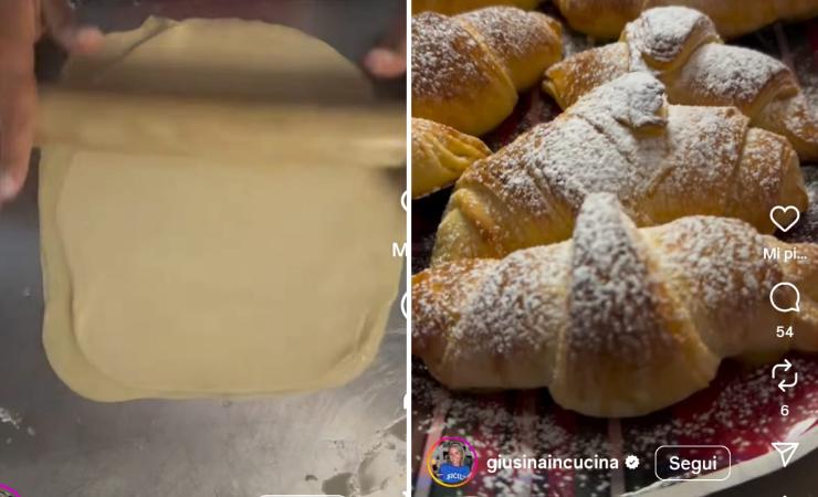 preparazione mini croissant