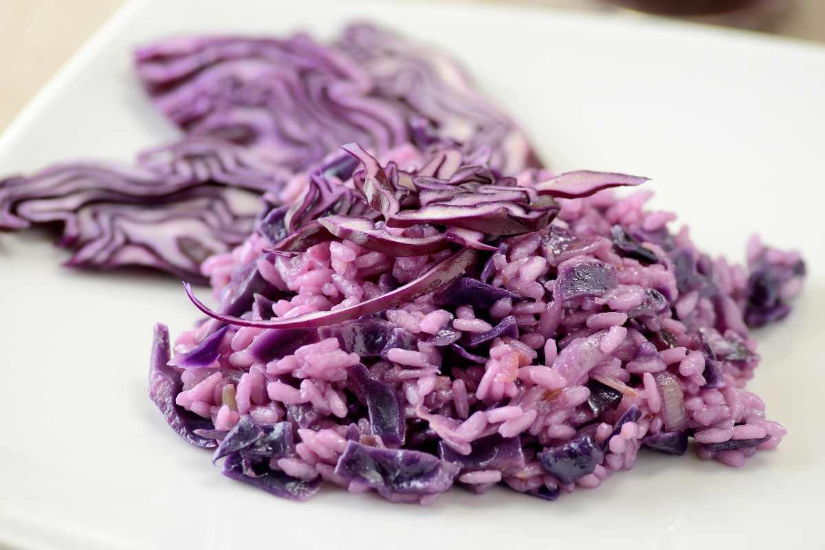 risotto al cavolo cappuccio viola