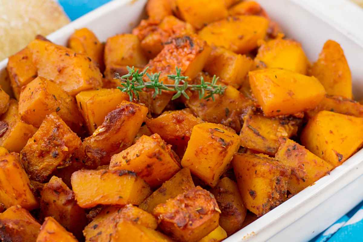 cubetto di zucca con aromi