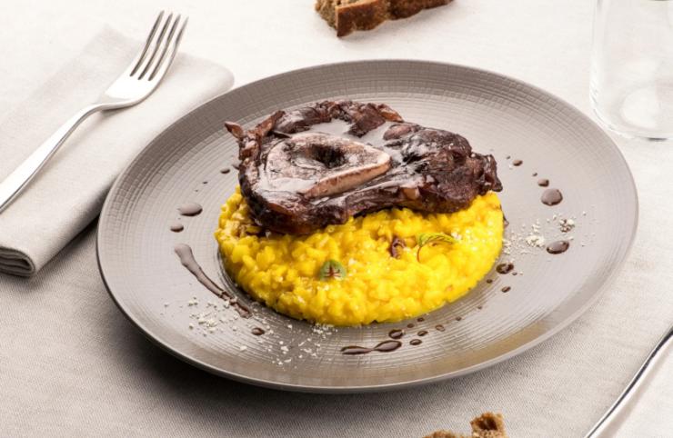 risotto alla milanese con ossobuco