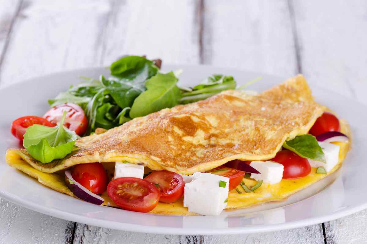 Frittata ripiena feta pomodori