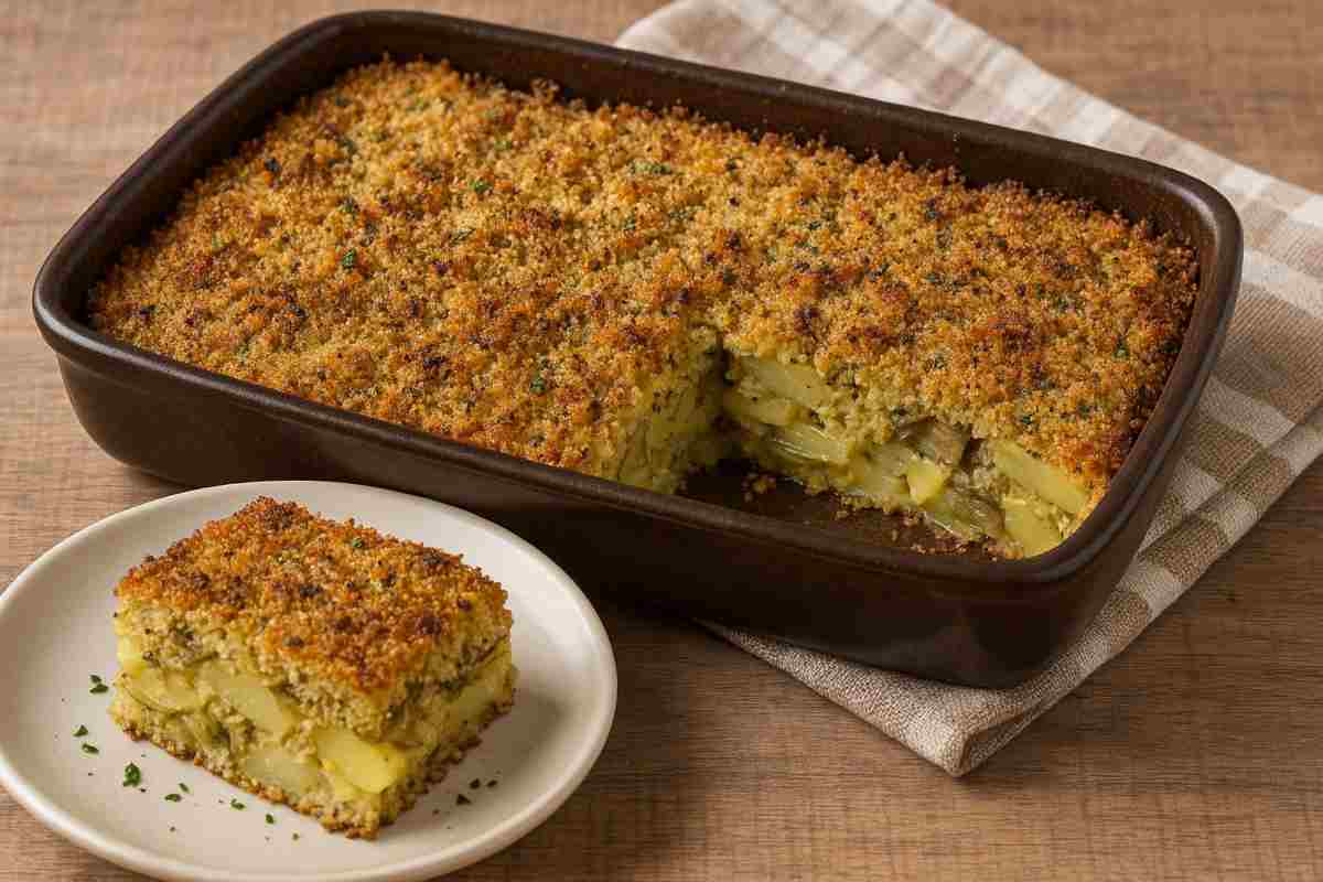 Sformato di patate e carciofi