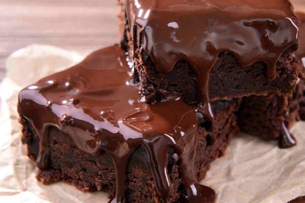 Due fette di Torta di Nutella senza farina viste da vicino