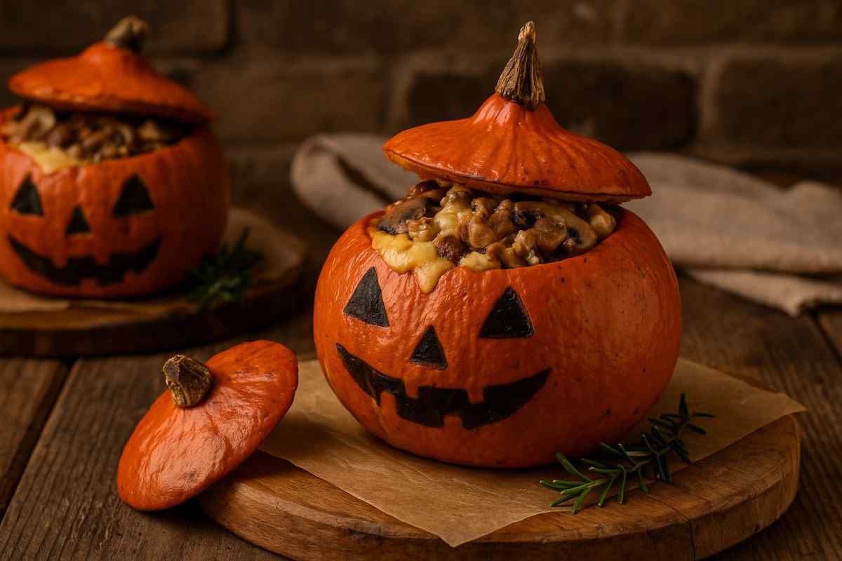 Zucche stregate al forno ripiene