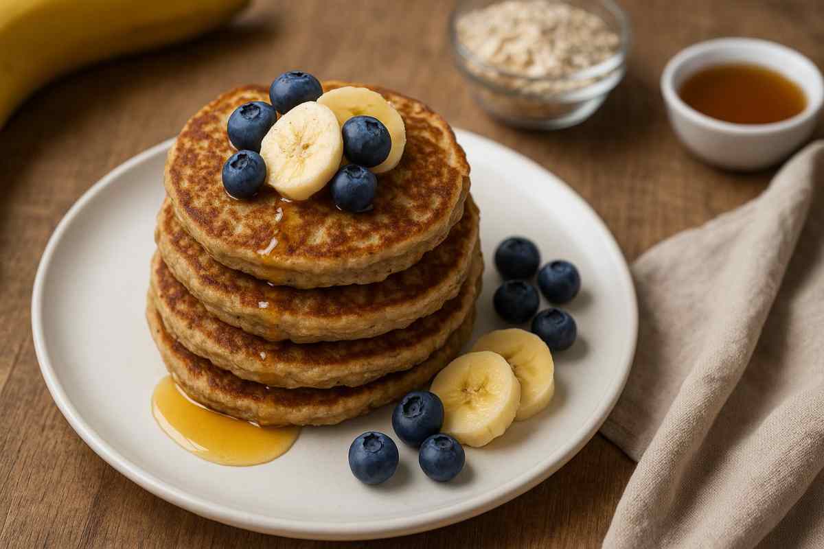 Pancake all'avena e banana
