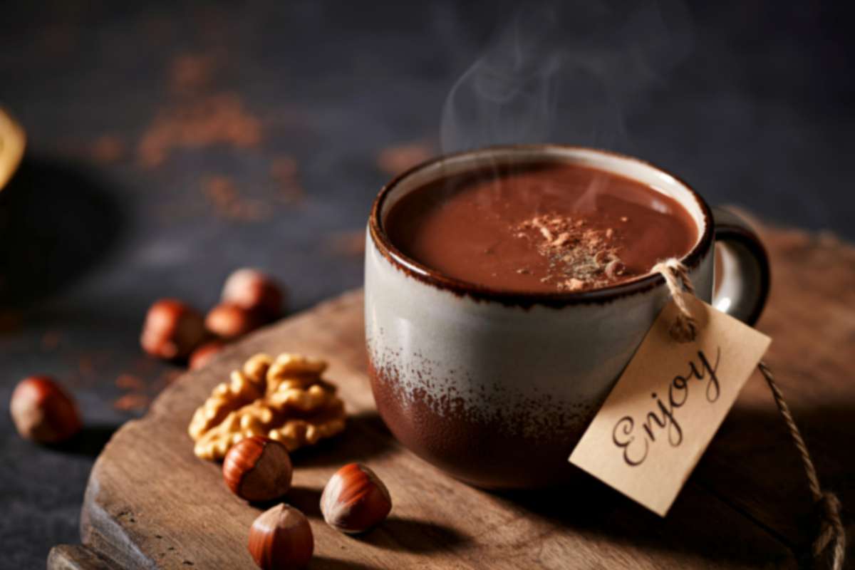 crema di nocciole calda in tazza