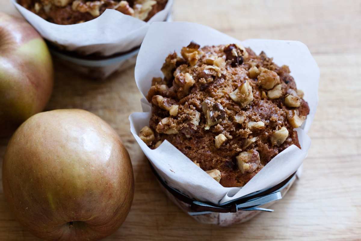 muffin integrali con mele