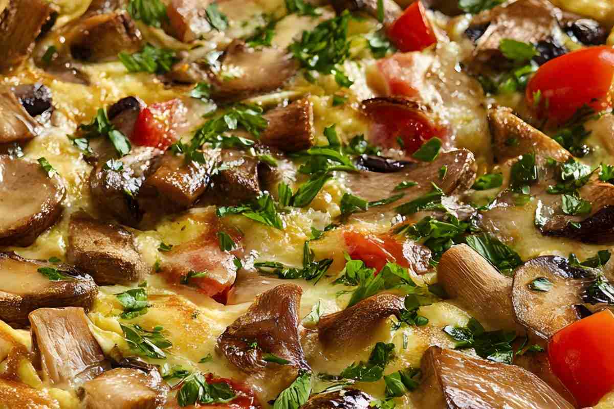 frittata porcini e pomodoro