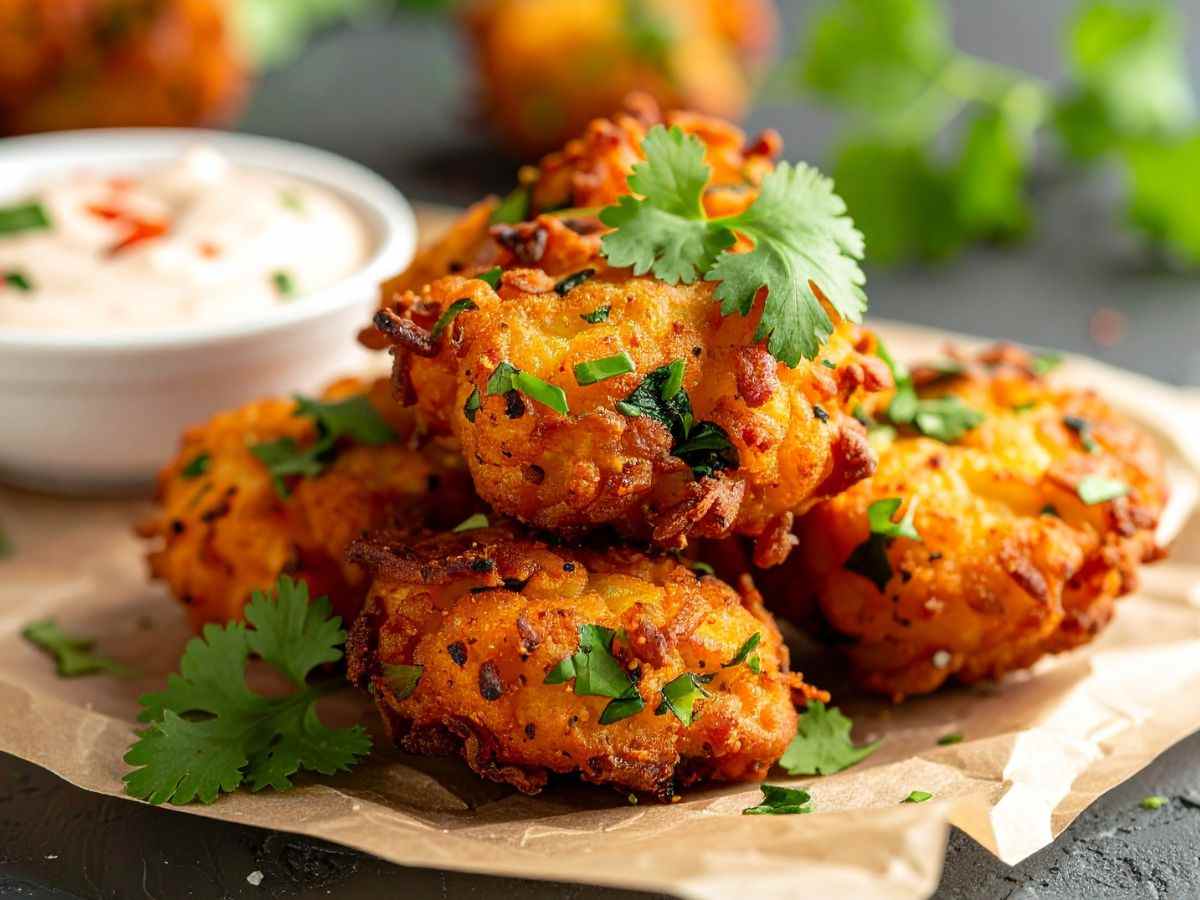 frittelle di verdure con prezzemolo