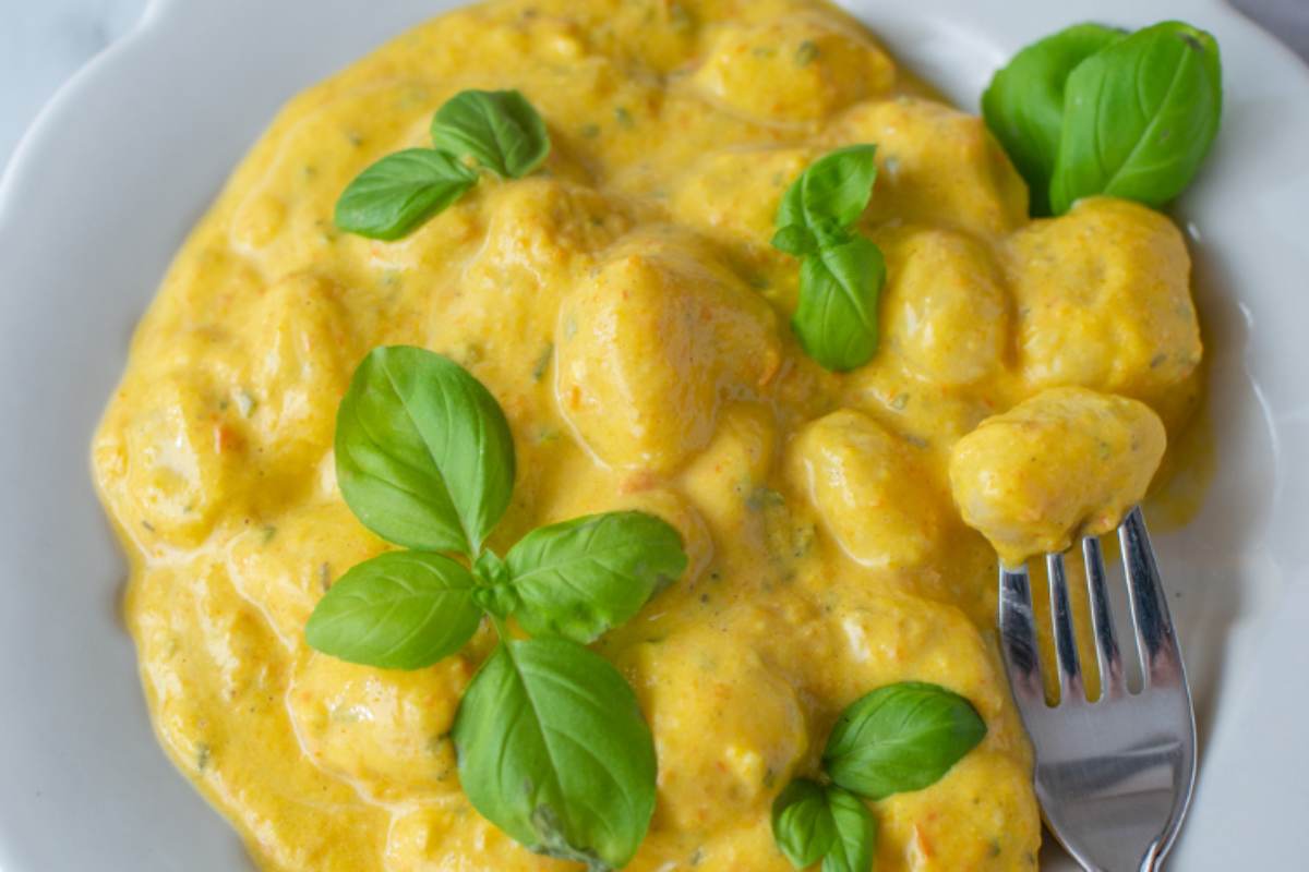gnocchi conditi con crema di zucca