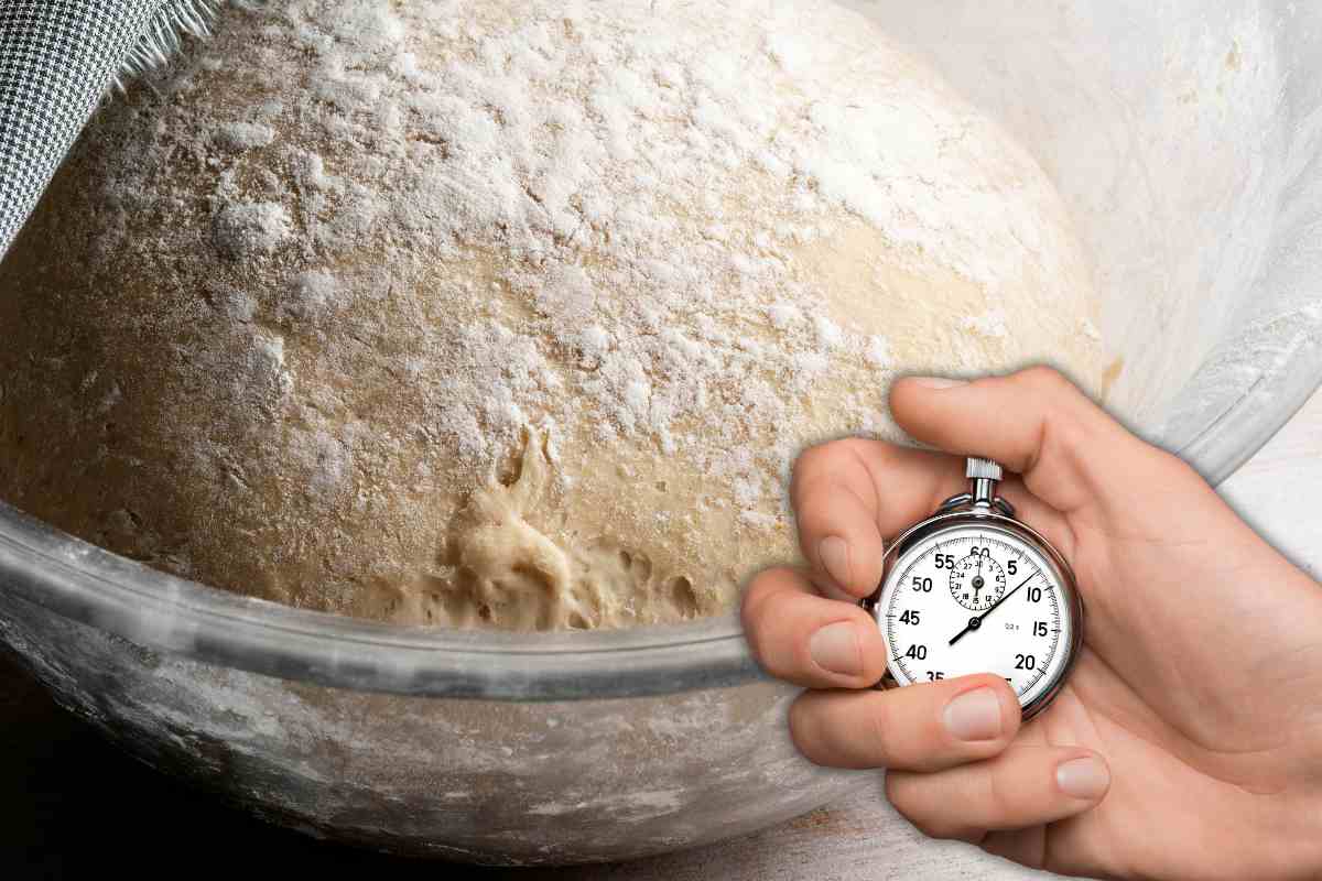 impasto di pizza e timer