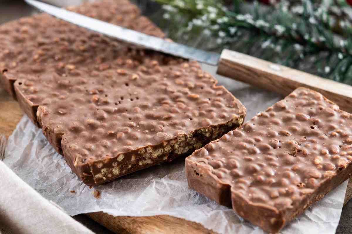 barrette di riso soffiato e cioccolato