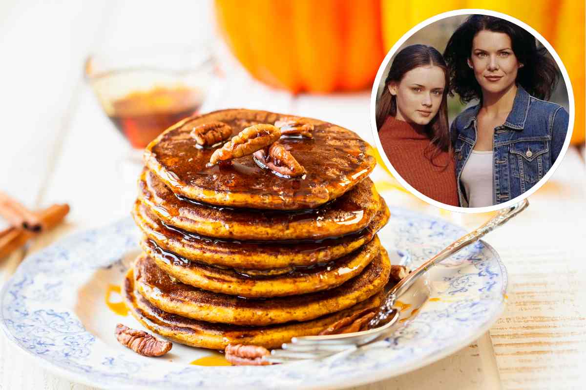 pancake con sciroppo d'acero e Lorelai e Rory Gilmore