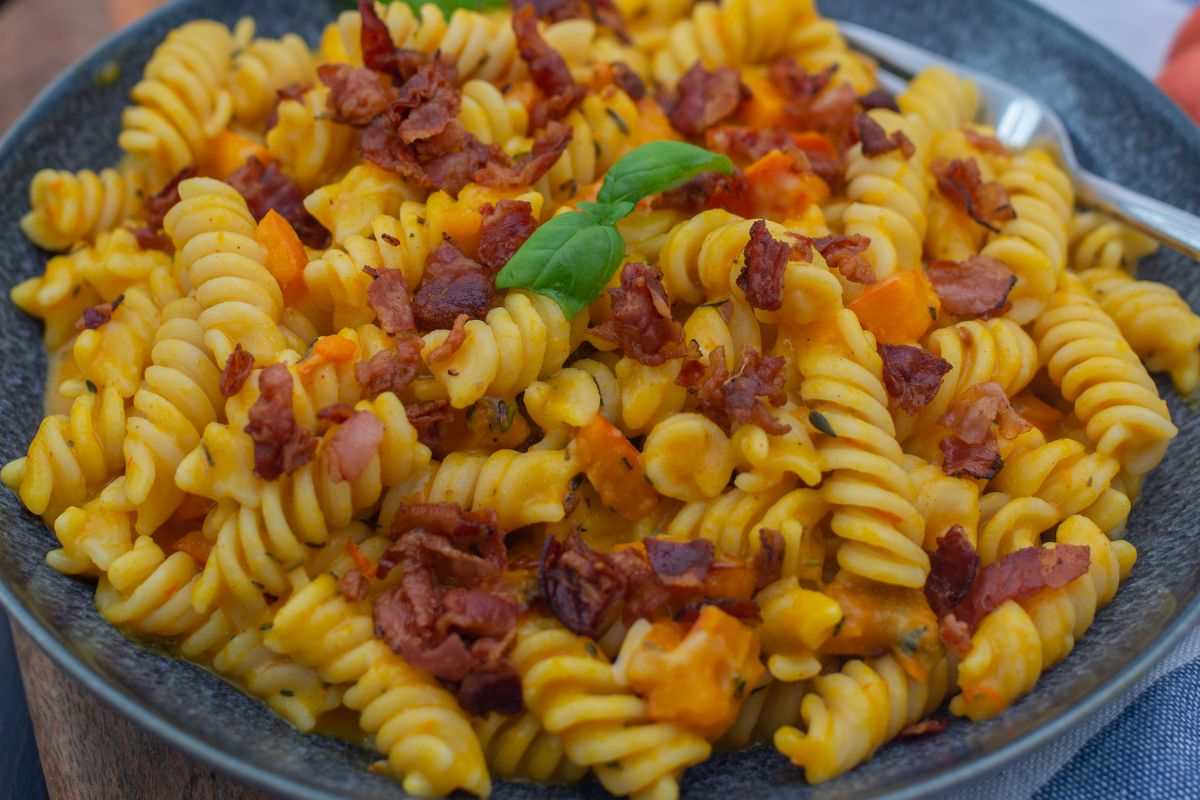 pasta zucca e bacon
