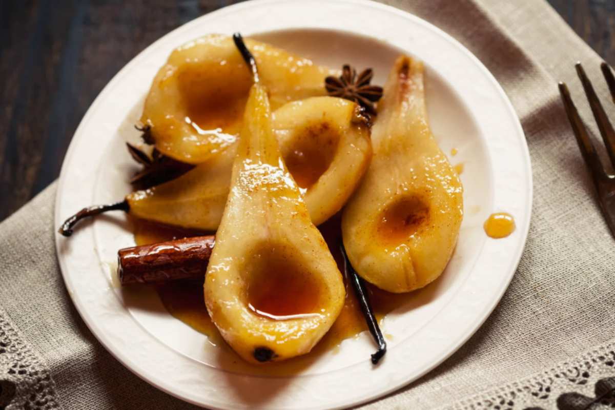 pere caramellate con cannella