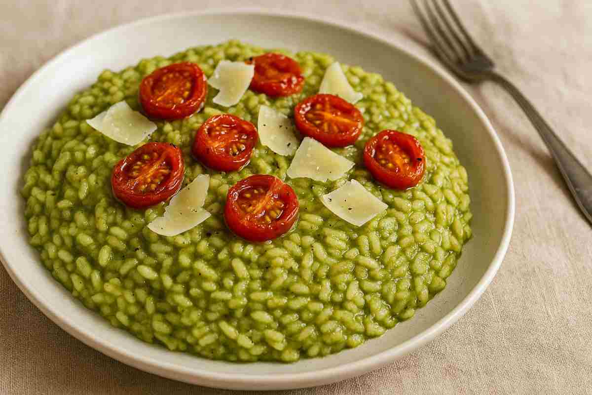 Riso al pesto e pomodorini
